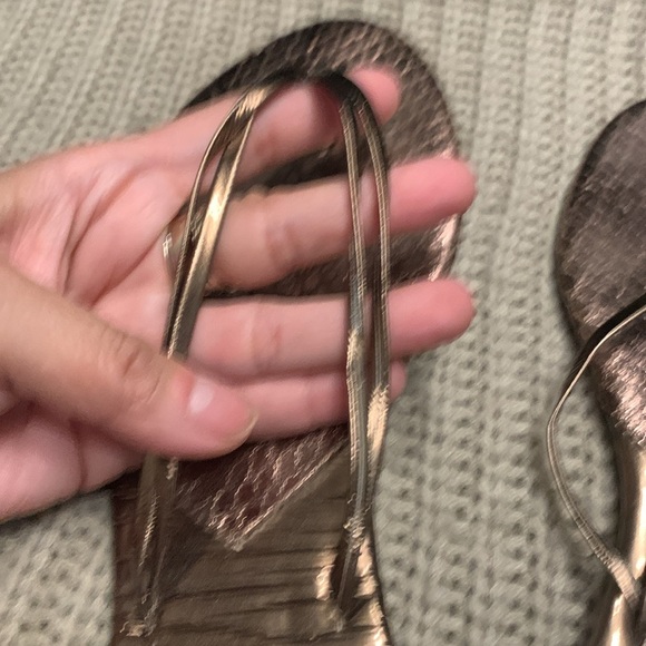 Elegant Metallic Sandals, Copper toned, size 8 - Picture 3 of 3